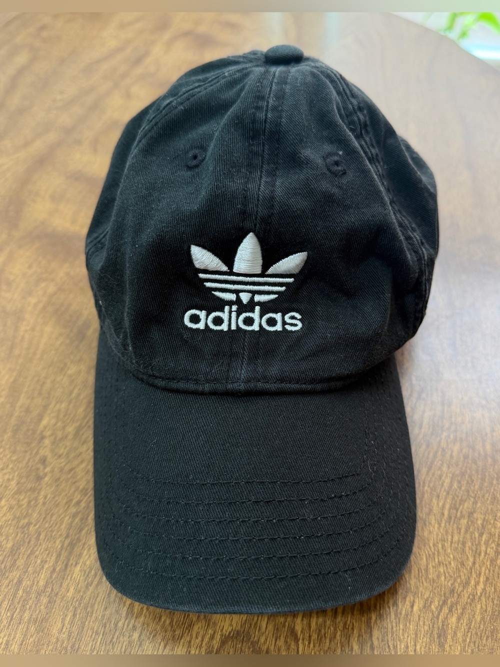 adidas Black Cap with White Trefoil Logo